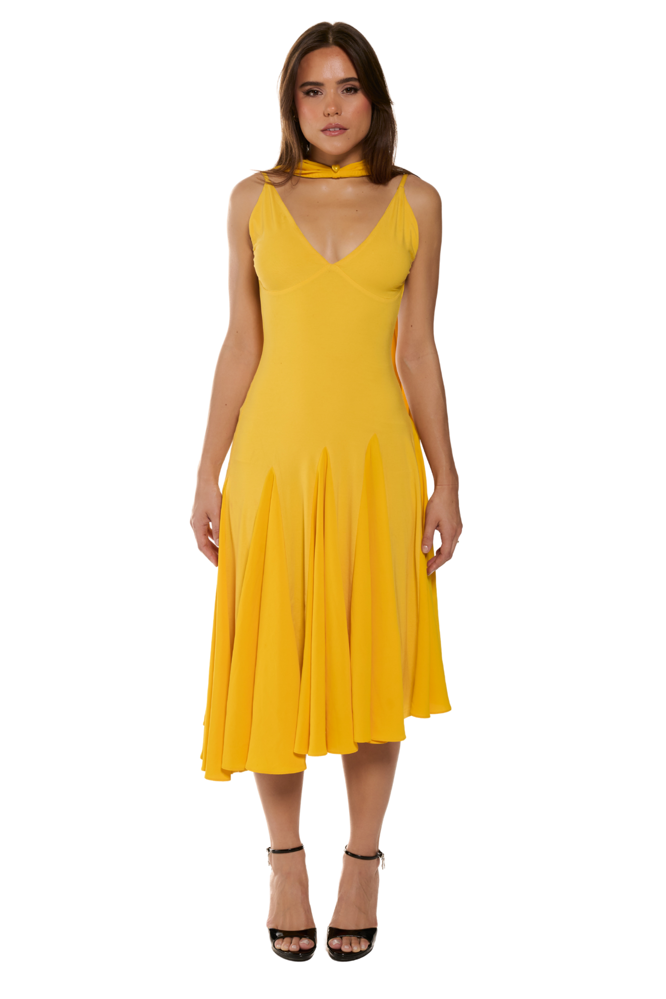 Solstice Asymmetric Midi Dress