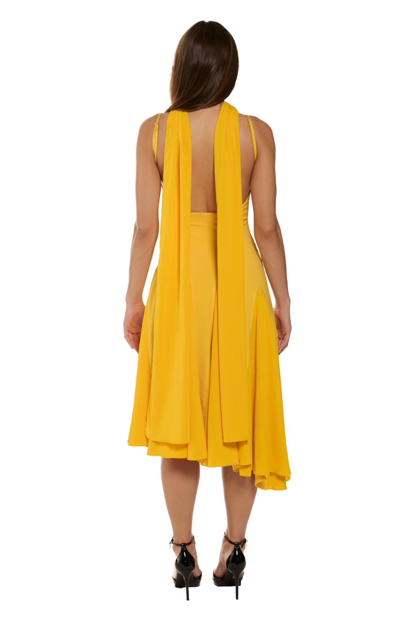 Solstice Asymmetric Midi Dress